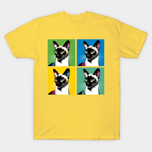 Javanese Cat Pop Art - Cat Lovers T-Shirt by PawPopArt